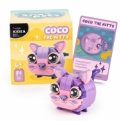 Klocki snapets kot fioletowy KIDEA