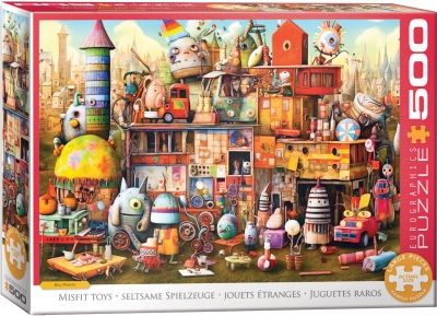 <img src='https://webimage.pl/pics/893/9/d628136659093.jpg' style='height:440px' /> Puzzle 500 Misfit Toys by Ray Powers 6500-5909