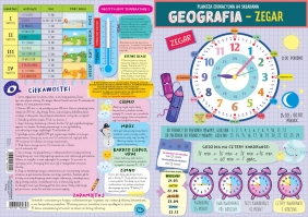 Karta edukacyjna składana j. geografia - zegar A4