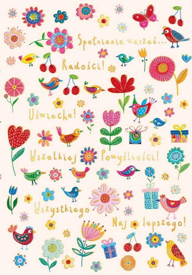 Karnet A5 Urodziny - Łąka