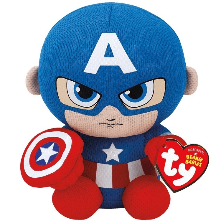 Beanie Babies - Marvel - Kapitan Ameryka, 15cm