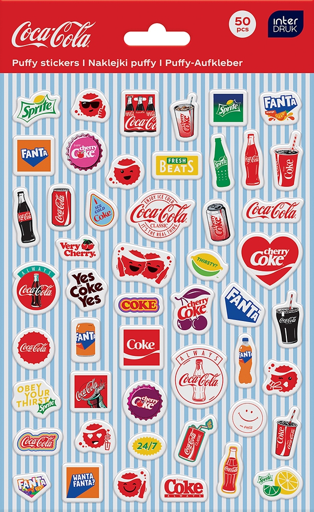 Naklejki puffy Coca-Cola