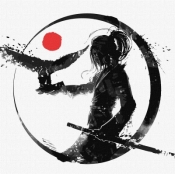 Malowanie po numerach - Córka samuraja 40x40cm