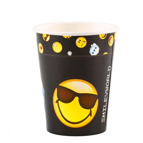 Kubki 250 ml Smiley Emoticons, 8 sztuk (9901288)
