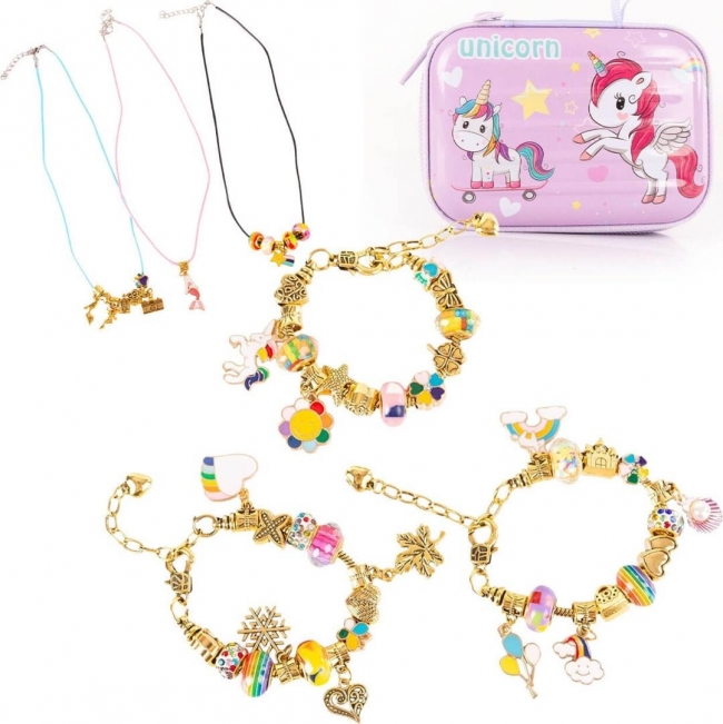 Zestaw do robienia biżuterii Jednorożec 66el