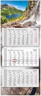 Kalendarz 2023 trójdzielny Tatry