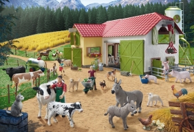 Puzzle 40: Schleich Dzień na farmie + 2 figurki