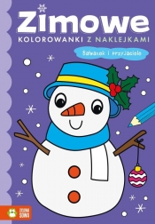 Zimowe kolorowanki z naklejkami Bałwanek i przyjaciele