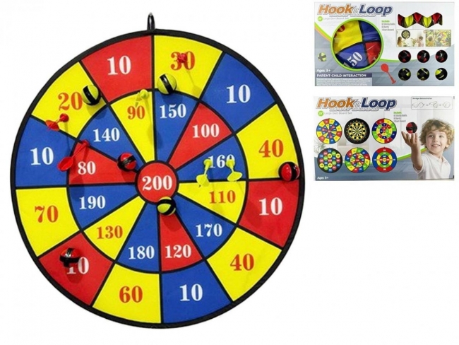 Tarcza + rzutki + piłeczki na rzep