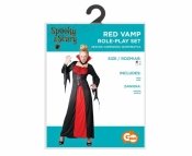 Strój dla dorosłych Czerwona Wampirzyca rozm. S