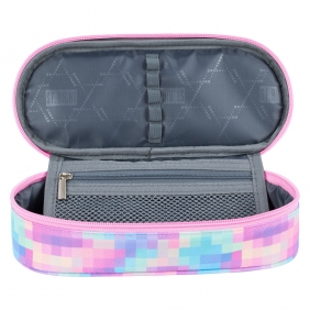 Piórnik saszetka usztywniona z wewnętrzną klapką - Pastel Pixels
