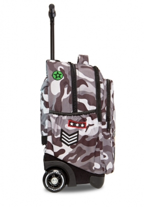 CoolPack - Junior - Plecak młodzieżowy na kółkach - Camo Black (Badges) (A28111)