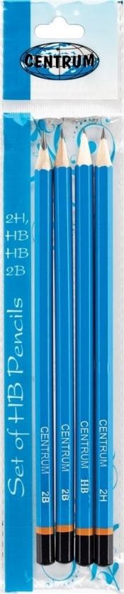 Zestaw 4 ołówków 2H, 2B, HB, HB