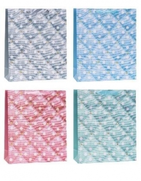 Torebka ozdobna 26x32x10cm graficzne mix ROZETTE