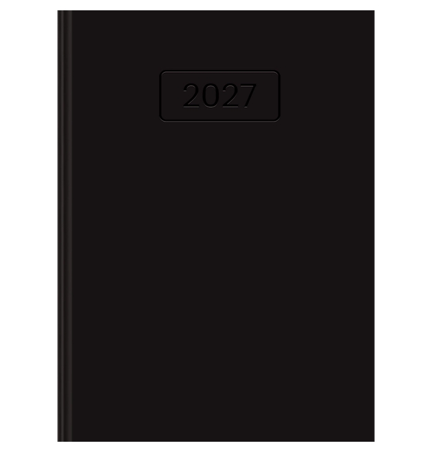 Kalendarz 2027 szefa A5 dzienny - czarny