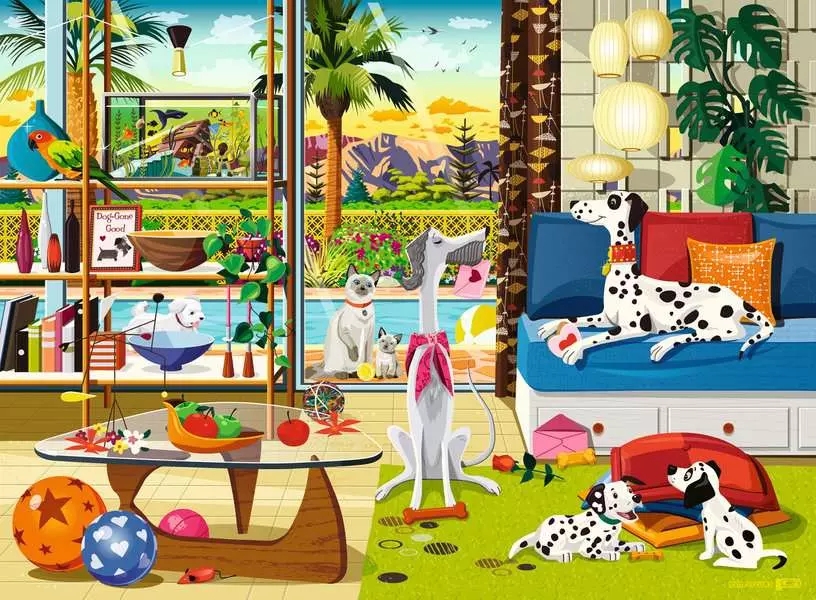 Ravensburger, Puzzle 500: Wesołe zwierzęta (12001189)