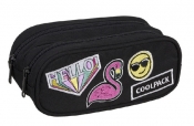 Coolpack - Clever - Piórnik szkolny - Badges Girls Black (93897CP)