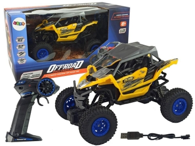 <img src='https://webimage.pl/pics/897/4/d5904204754057.jpg' style='height:440px' /> Terenówka Off- Road zdalnie sterowana 1:16 żółta