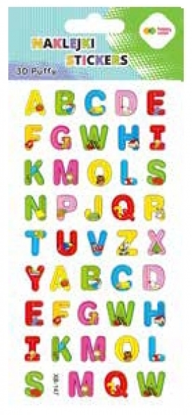 Naklejki 3D Puffy - Animal Letters, 9.5 cm x 22 cm, Happy Color