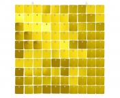 Panel dekoracyjny złoty, przezroczyste tło, 30x30 cm, 100 kwadratów