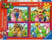 Ravensburger, Puzzle 4x100: Super Mario Bumper Pack (05689)