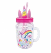 Kubek ze słomką Jednorożec 570ml