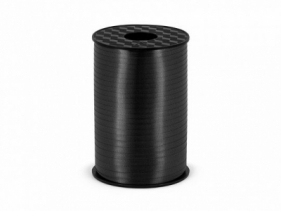 Wstążka Partydeco plastikowa czarna, 5 mm / 225 m (PRP5-010)