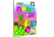 Blok kartonów kolorowych Neon A4/7K 250g