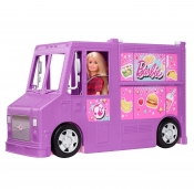 Barbie: Foodtruck - Zestaw do zabawy. Otwierana furgonetka z „jedzeniem” + ponad 30 akcesoriów (GMW07)