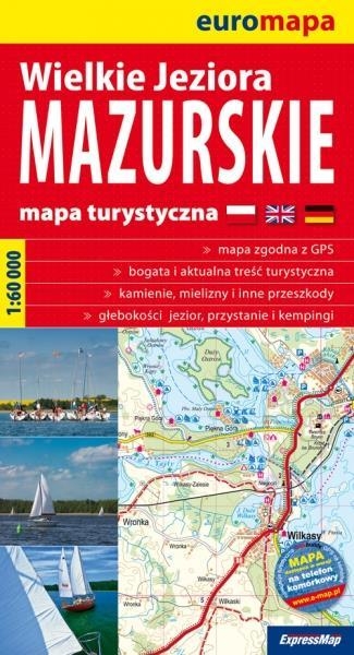 Wielkie Jeziora Mazurskie 1:60 000 mapa turystyczna