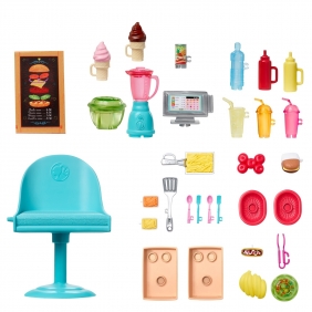 Barbie: Foodtruck - Zestaw do zabawy. Otwierana furgonetka z „jedzeniem” + ponad 30 akcesoriów (GMW07)