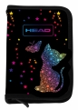 Piórnik pojedynczy dwuklapkowy bez wyposażenia HEAD Golden Effect - Rainbow Kitty, AC1