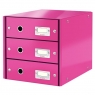 Pojemnik z szufladami Leitz Click & Store różowy 3 szuflad 286 x 282 x 358mm