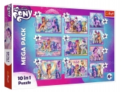 Puzzle Trefl 10w1 - Lśniące Kucyki Pony (90389)