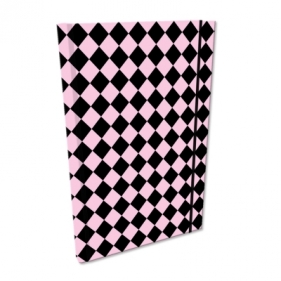 Notes A5 kratka z gumką Soft Touch Krata Pink