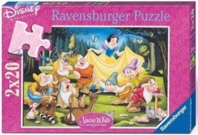 Puzzle 2x24 Królewna Śnieżka i krasnoludki (088898) - RAP088898