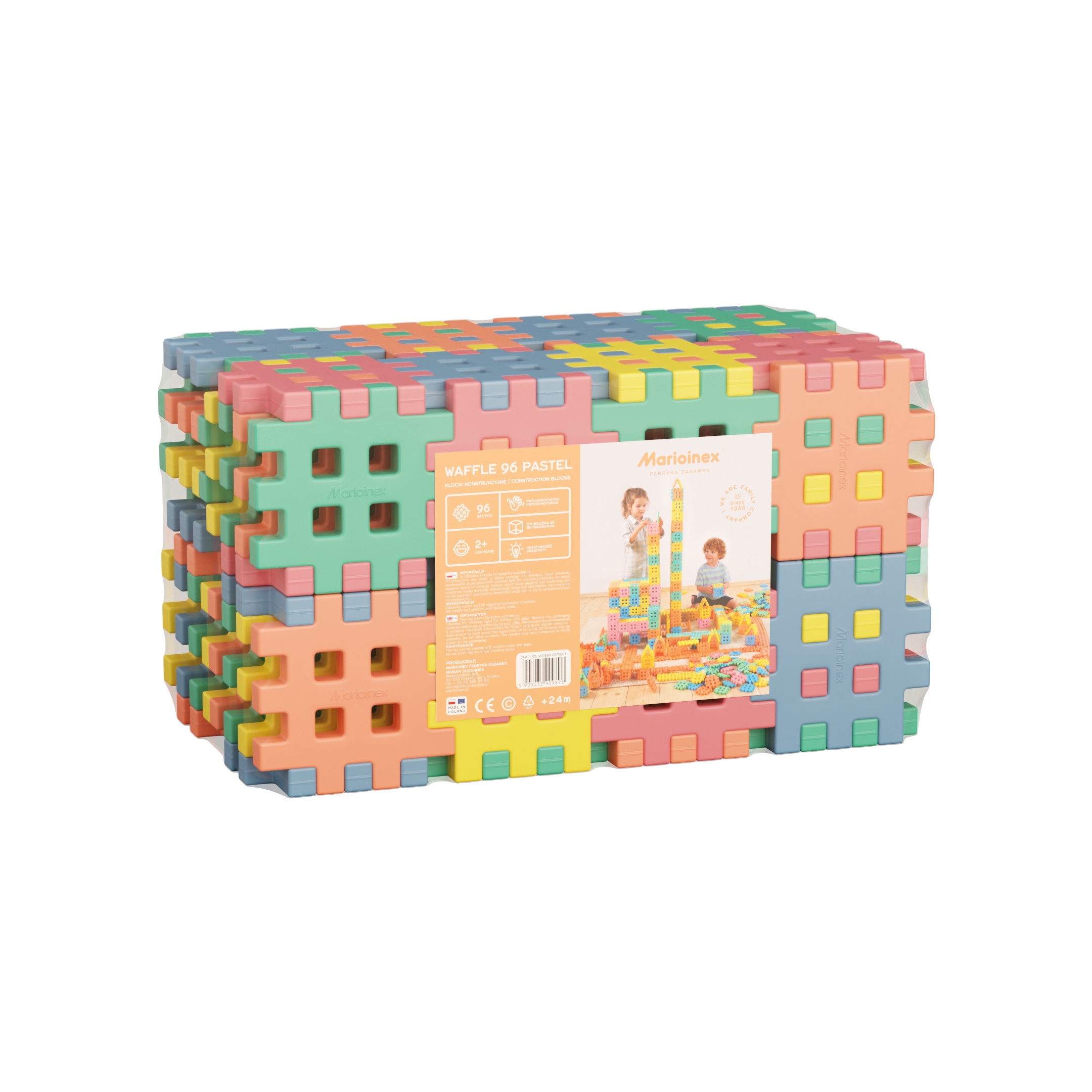Waffle Kostka Pastel, 96 el.