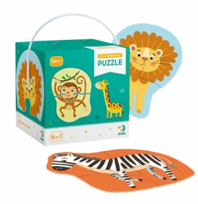 Puzzle 2-3-4: Zwierzęta afrykańskie (DOP300153)