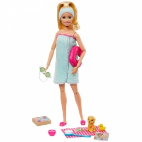 Barbie - Zestaw Relaks w SPA Lalka z pieskiem i akcesoriami (GKH73/GJG55)
