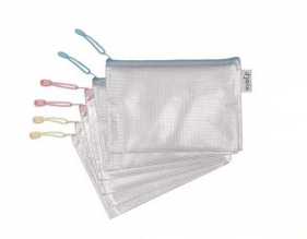 Teczka zapinana na zamek A5 pastel 6szt mix