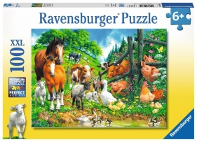 Ravensburger, Puzzle XXL 100: Zwierzęta wiejskie (10689)