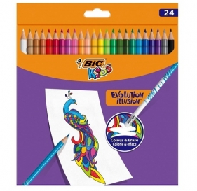 Kredki ołówkowe Kids Evolution Illusion, 24 kolory