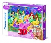 Puzzle 104 3D Vision Disney Księżniczki (20090)