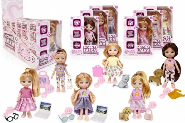 Lalka Natalia z akcesoriami 17cm mix