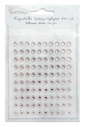 Kryształki samoprzylepne 6 mm 100 szt Crystal