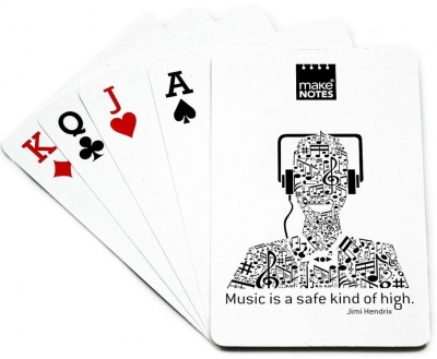 MN Music Karty do gry białe słuchawki 55 kart