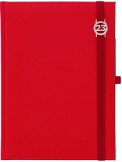Kalendarz 2023 B5T z notesem Cross z gumką azurowa data Czerwony