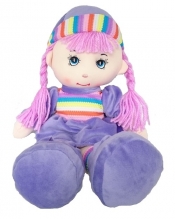 Lalka szmacianka 38cm fioletowa - <br />