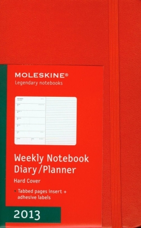Moleskine 2013 Pocket Hard Cover Red Weekly Planner+Notes