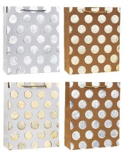 Torebka ozdobna 18x23x8cm hot-stamp mix ROZETTE